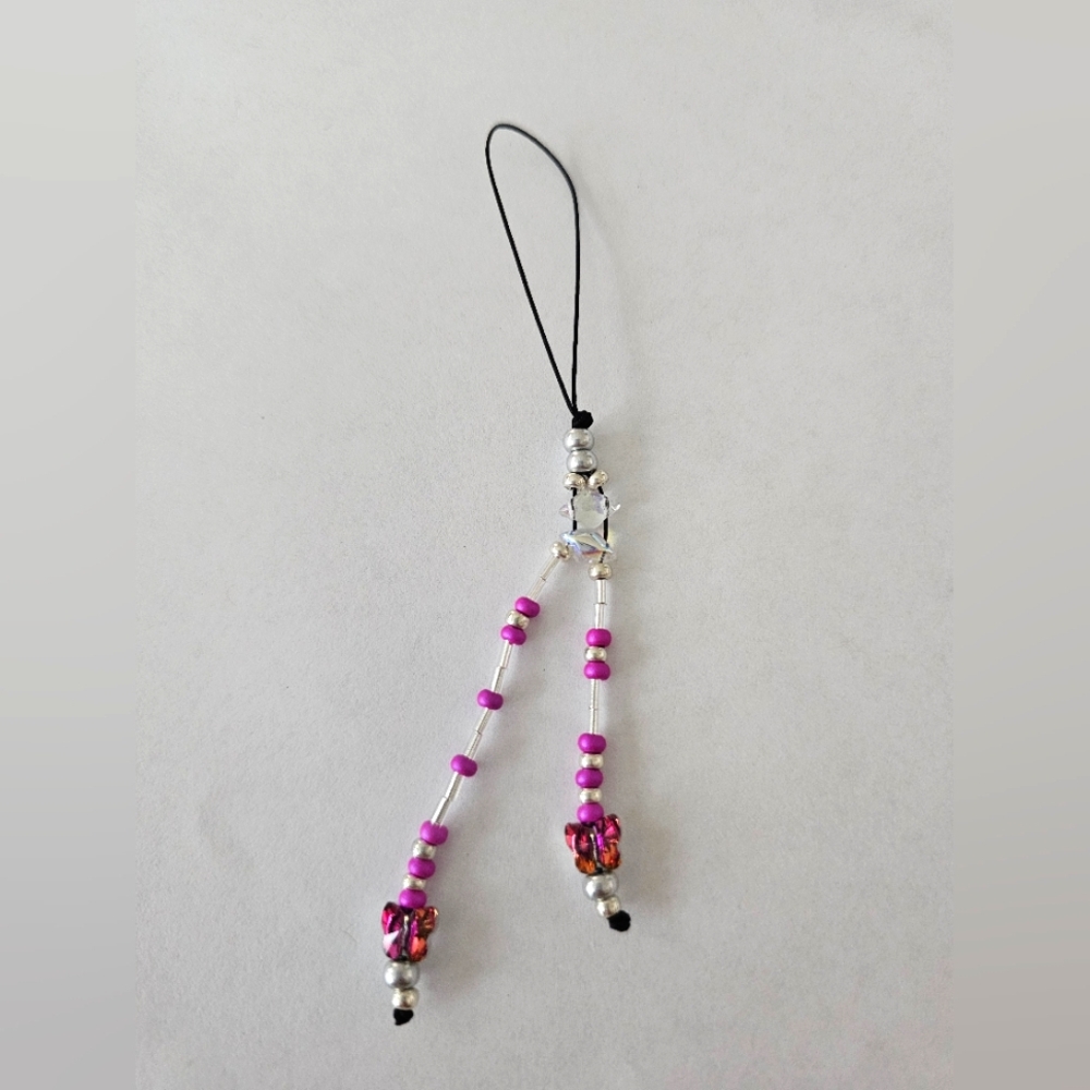 Bohemian Trinkets Petite Trinket Butterfly Fly Away Bag Charm Crystal Butteflies
